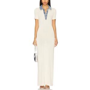 galleria maxi dress in butter Galleria Maxi Dress Seroya Merlot
